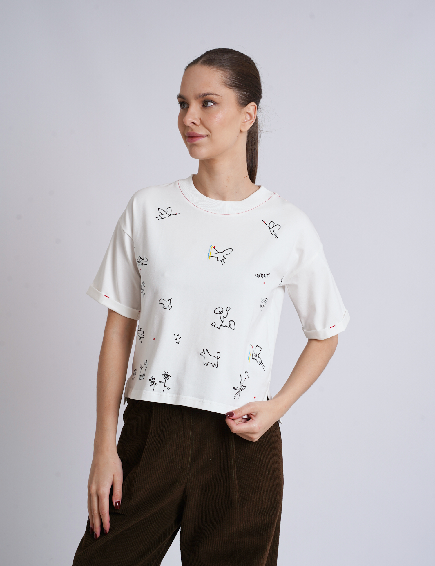 Картинка Футболка з мінімалістичним арт‑принтом 