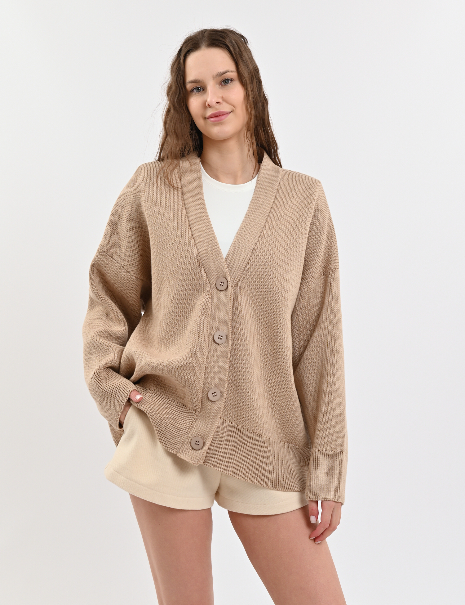 Картинка Кардиган бежевий