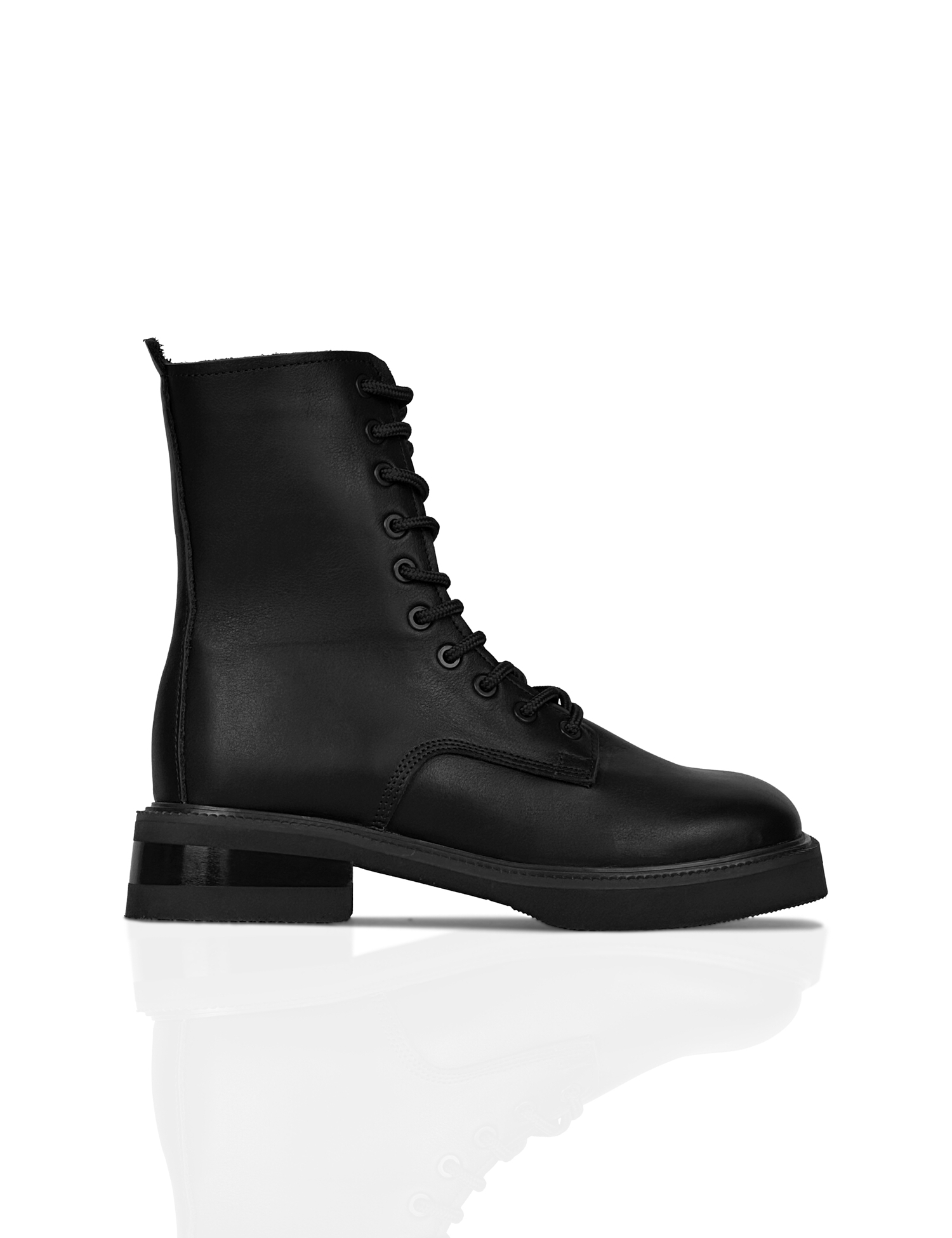 Картинка Черевики осінні чорні з натуральної шкіри