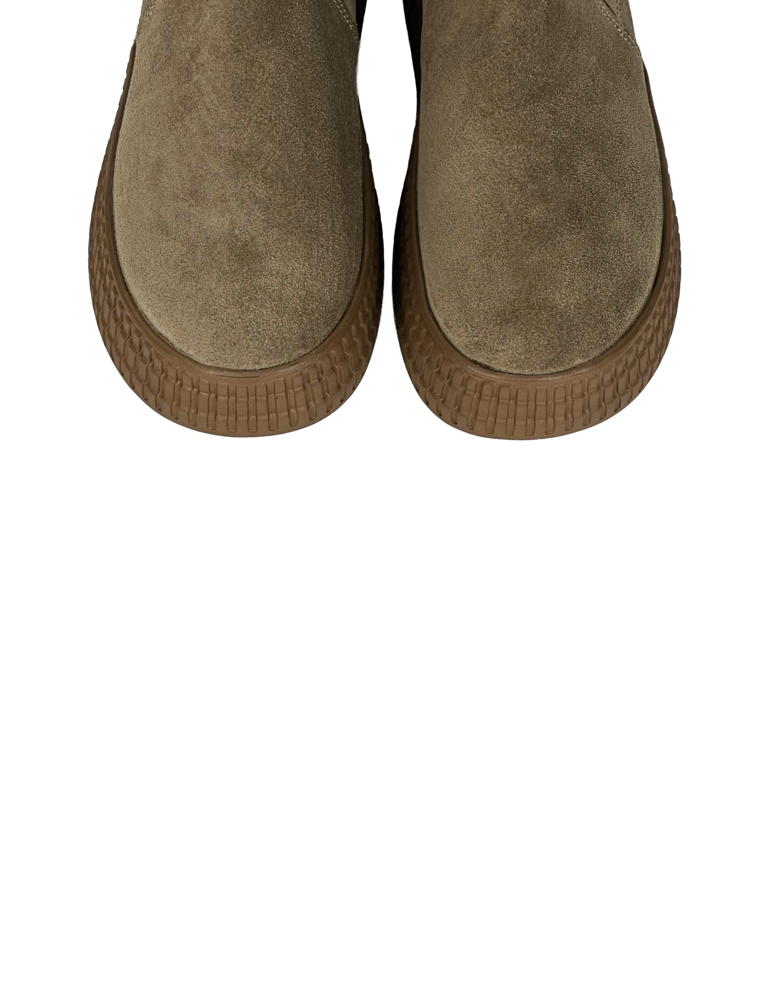 Картинка Челсі осінні горіхові з натурального спилку-замші