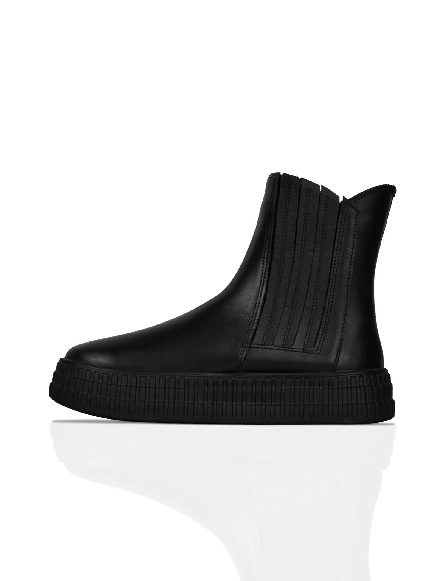 Картинка Челсі осінні чорні з натуральної шкіри