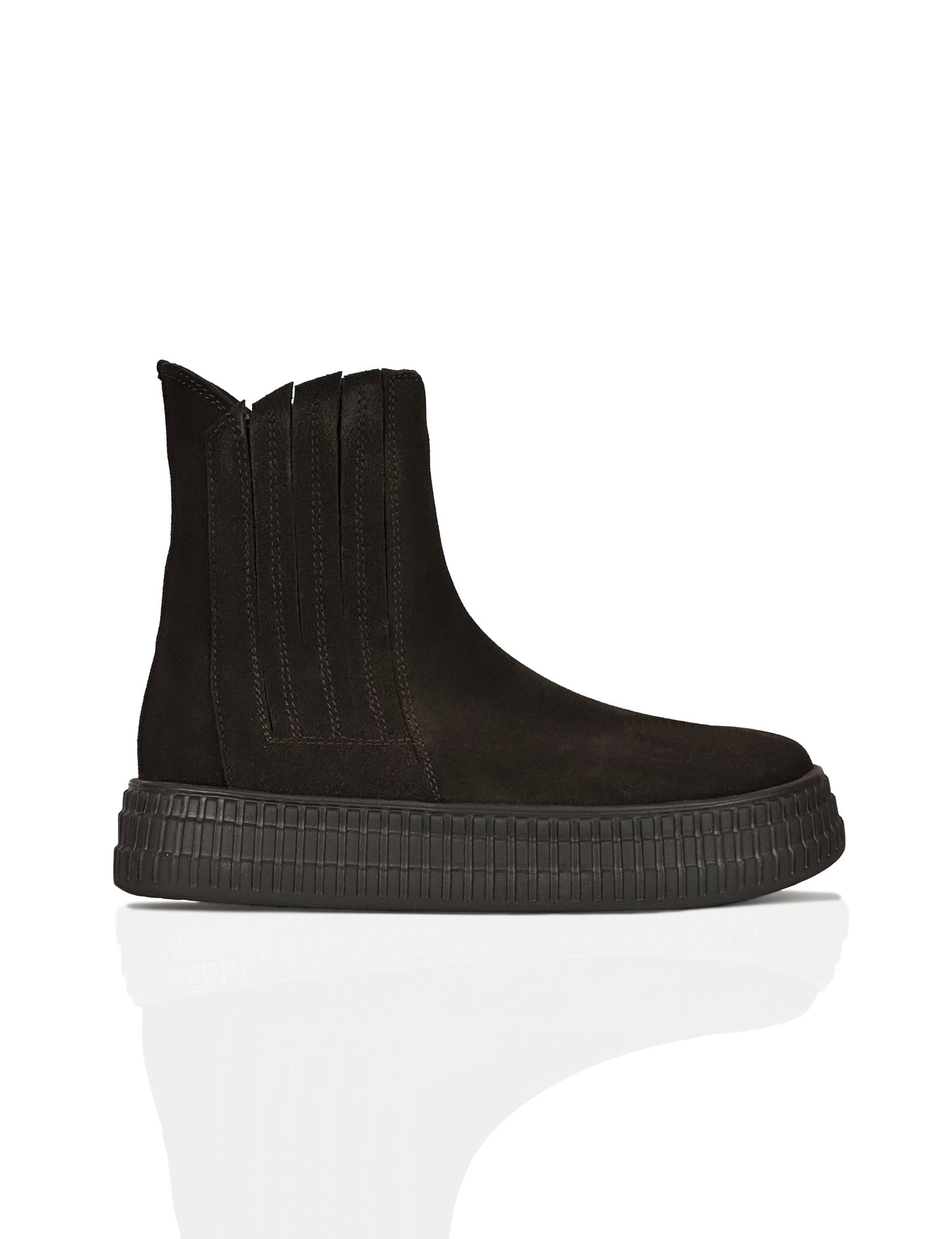 Картинка Челсі осінні коричневі з натурального спилку-замші