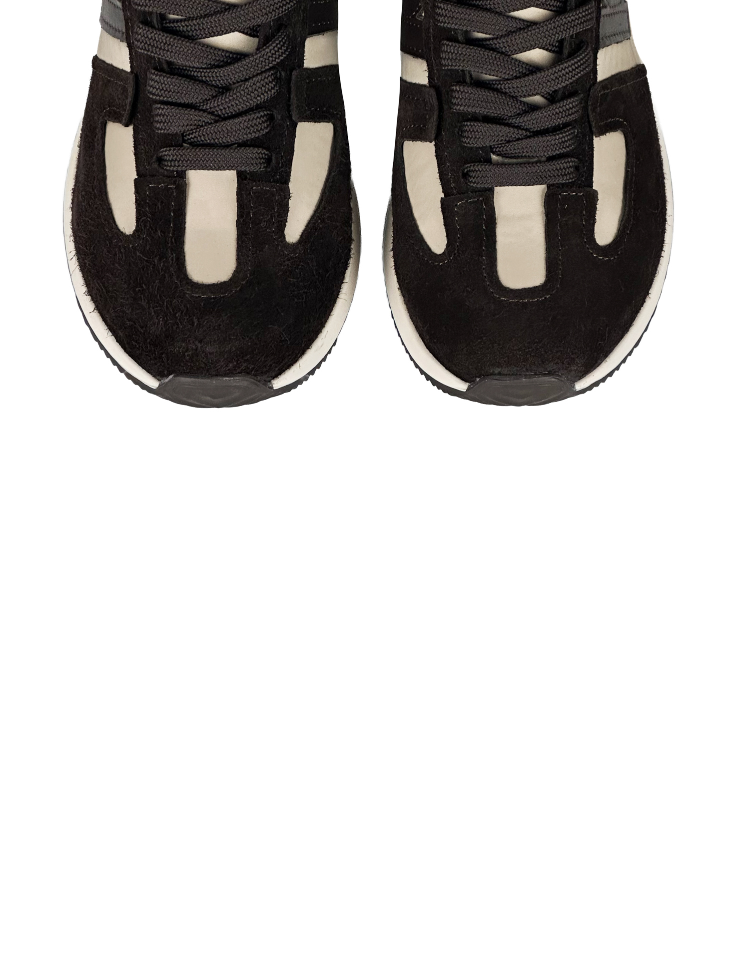 Картинка Кросівки коричнево-бежеві з натурального спилку-замші та нейлонової тканини