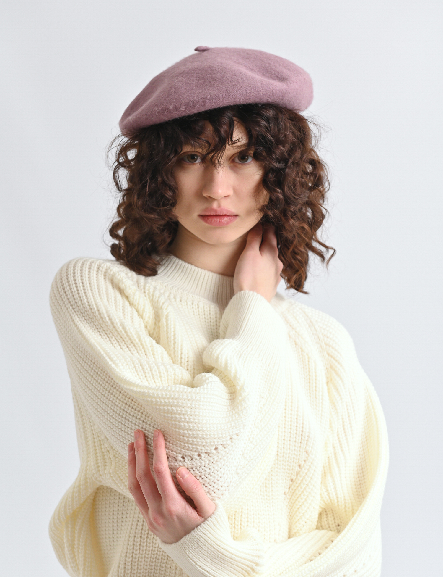 Картинка Берет у відтінку пудрової бузковості