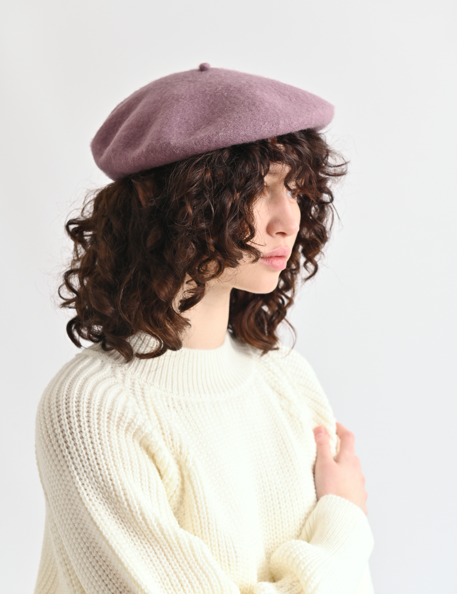 Картинка Берет у відтінку пудрової бузковості