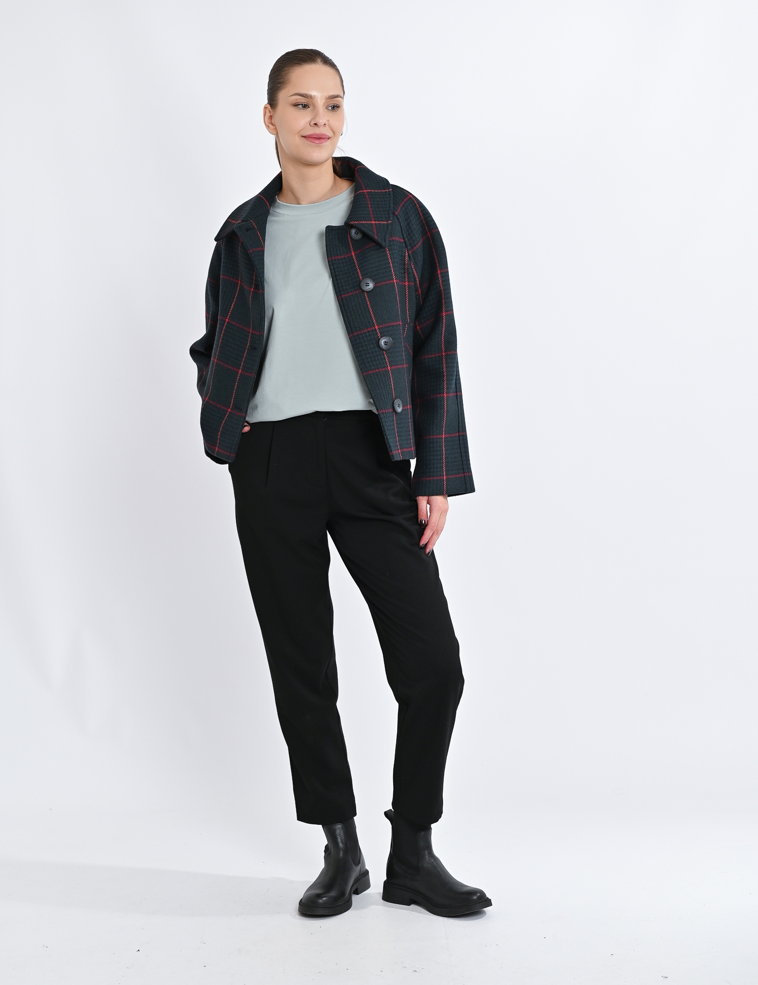 Картинка Пальто зелено-помаранчеве