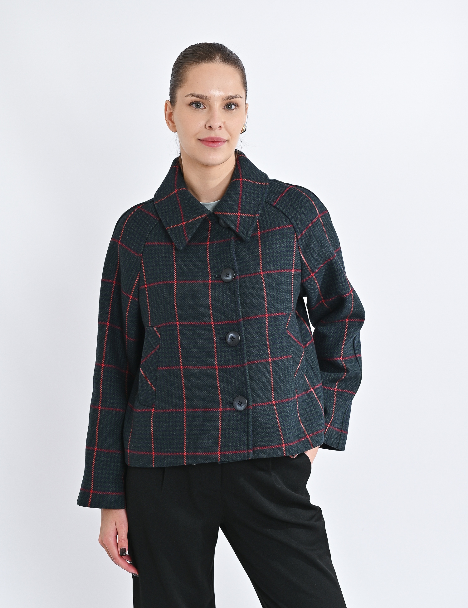 Картинка Пальто зелено-помаранчеве