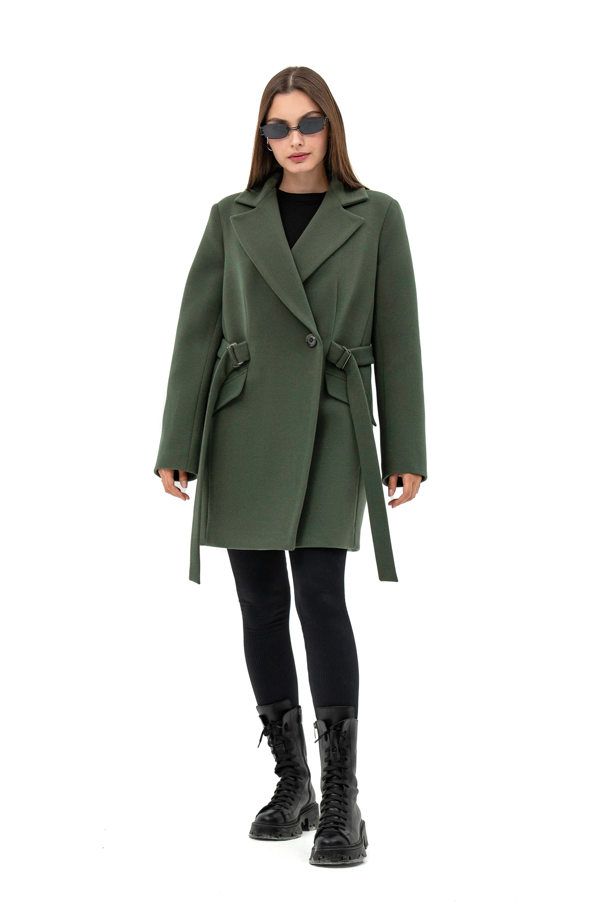 Картинка Пальто темно-зелене 