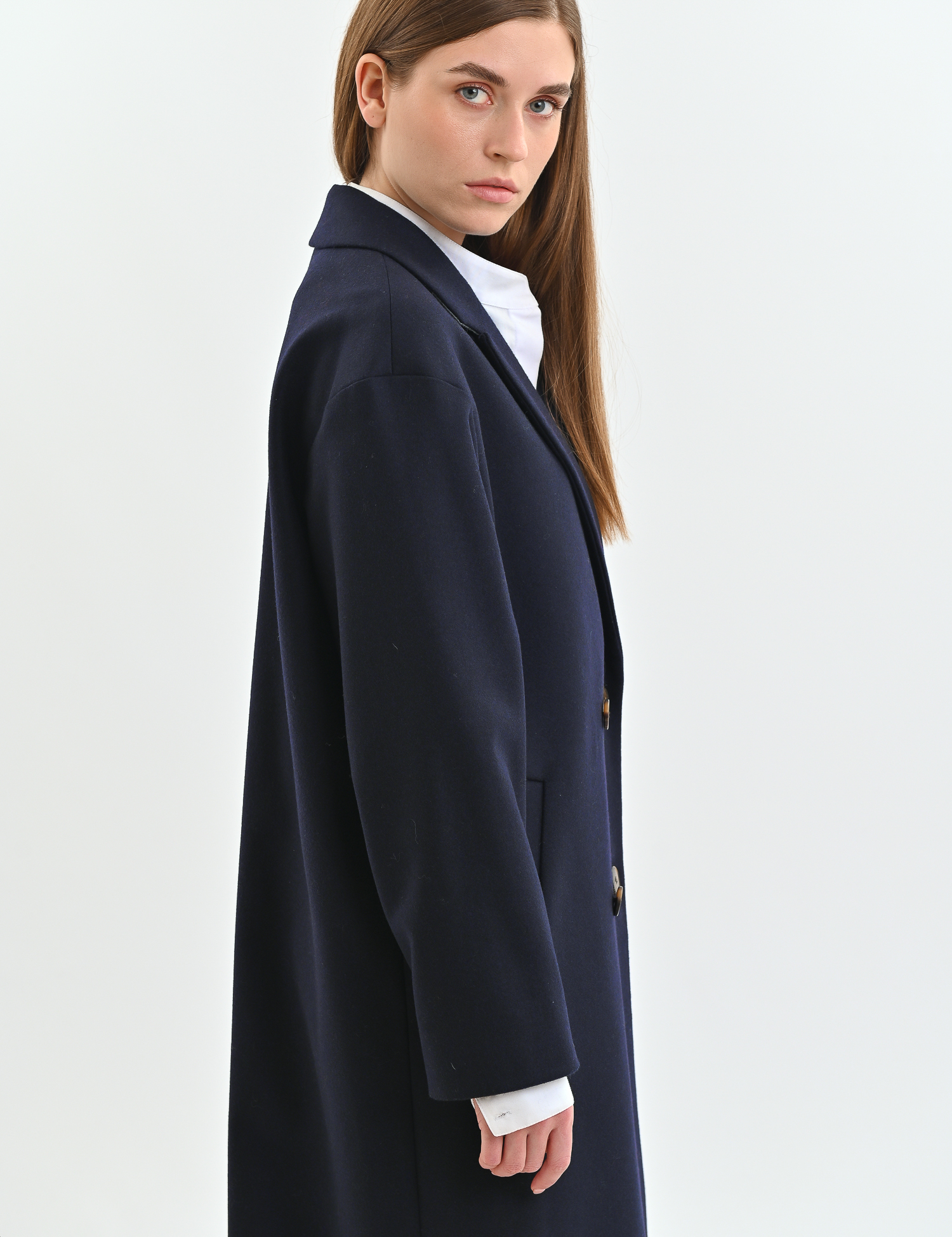 Картинка Пальто темно-синє