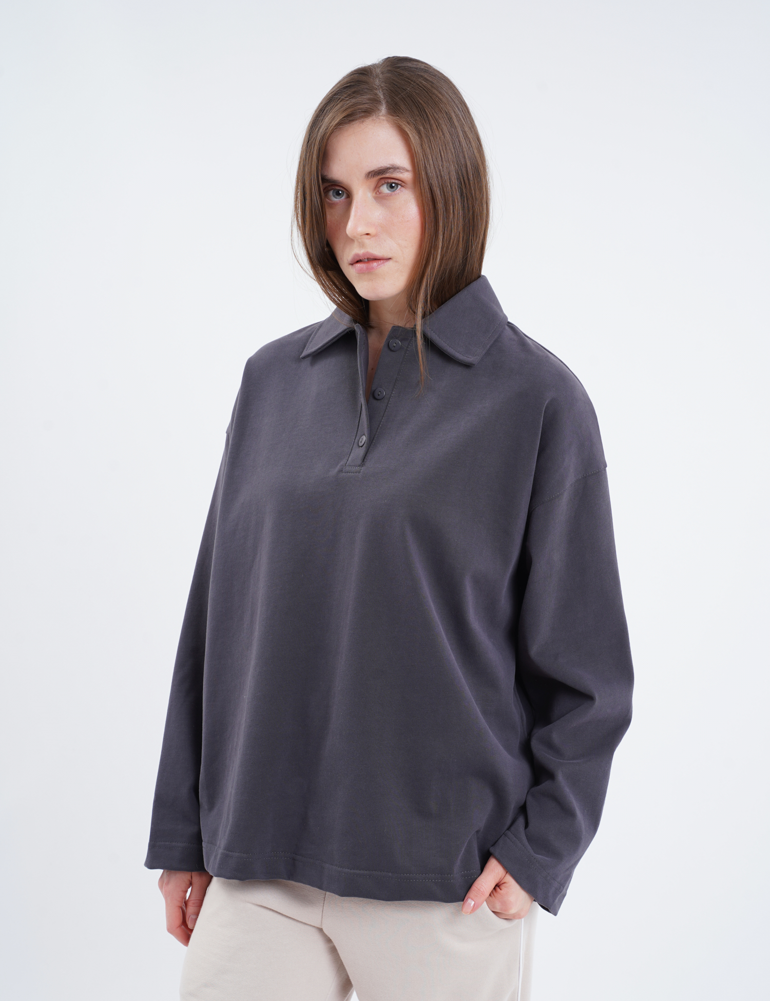 Картинка Лонгслів темно-сірий