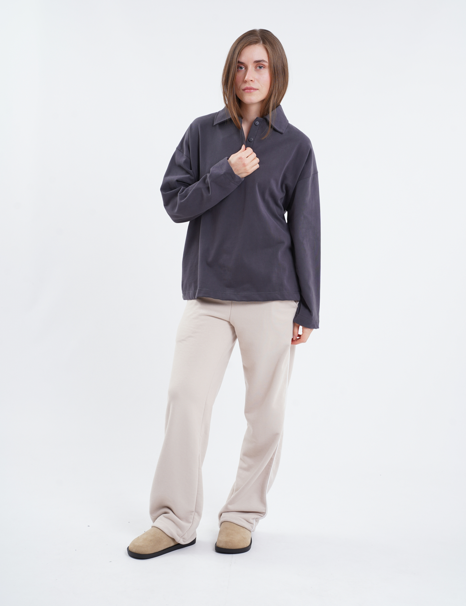 Картинка Лонгслів темно-сірий