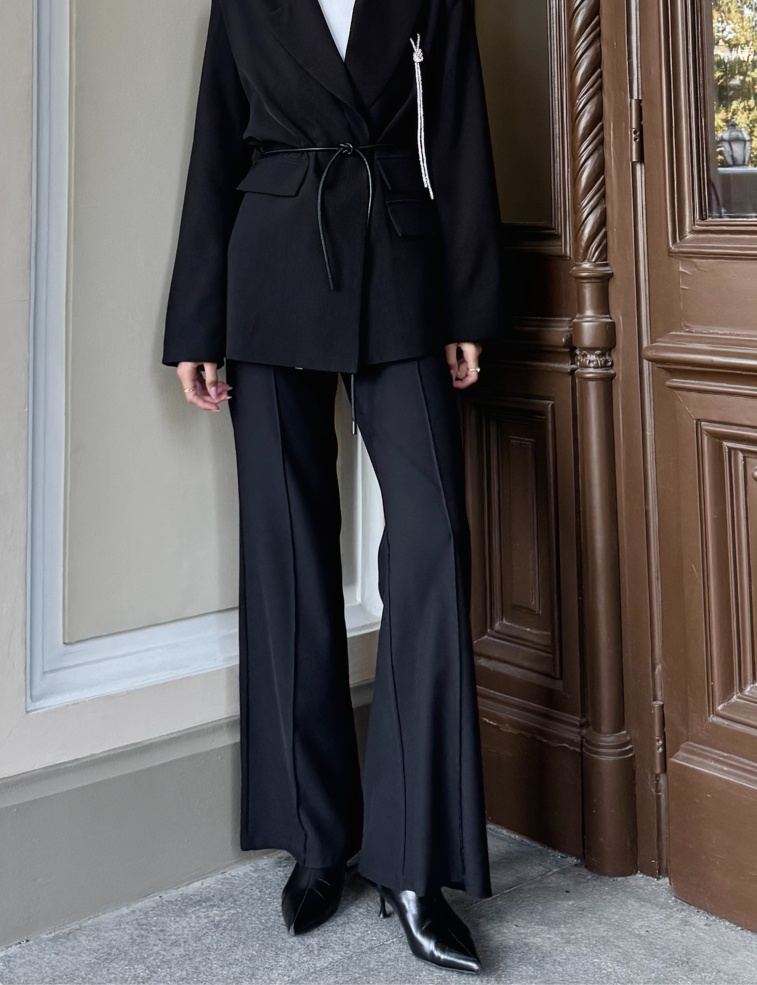 Картинка Брюки кльош чорні