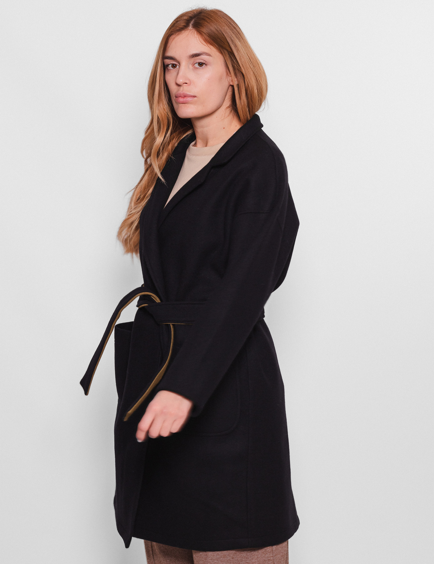 Картинка Напівпальто-кардиган з італійської сумішевої вовни