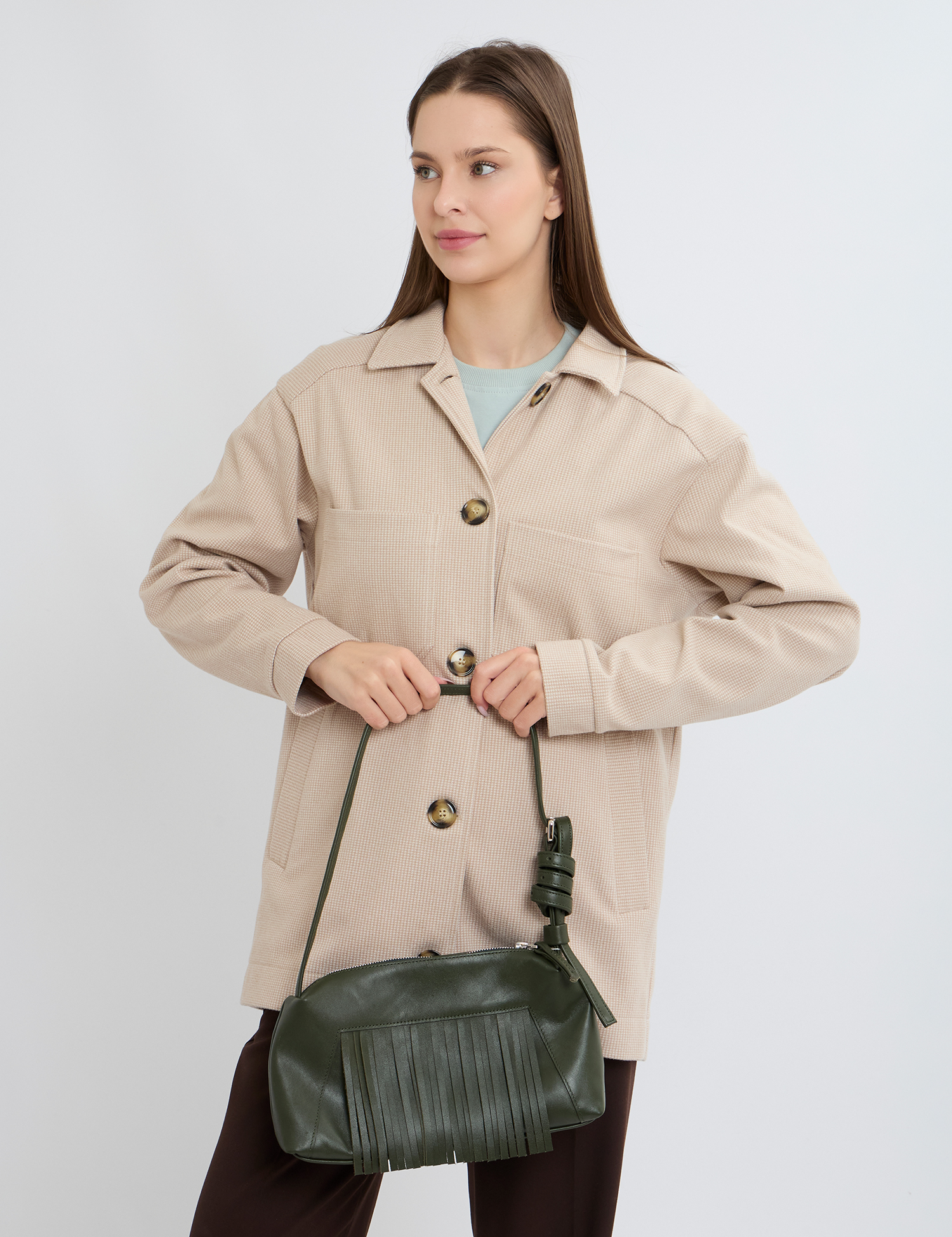 Картинка Сумка темно-зелена