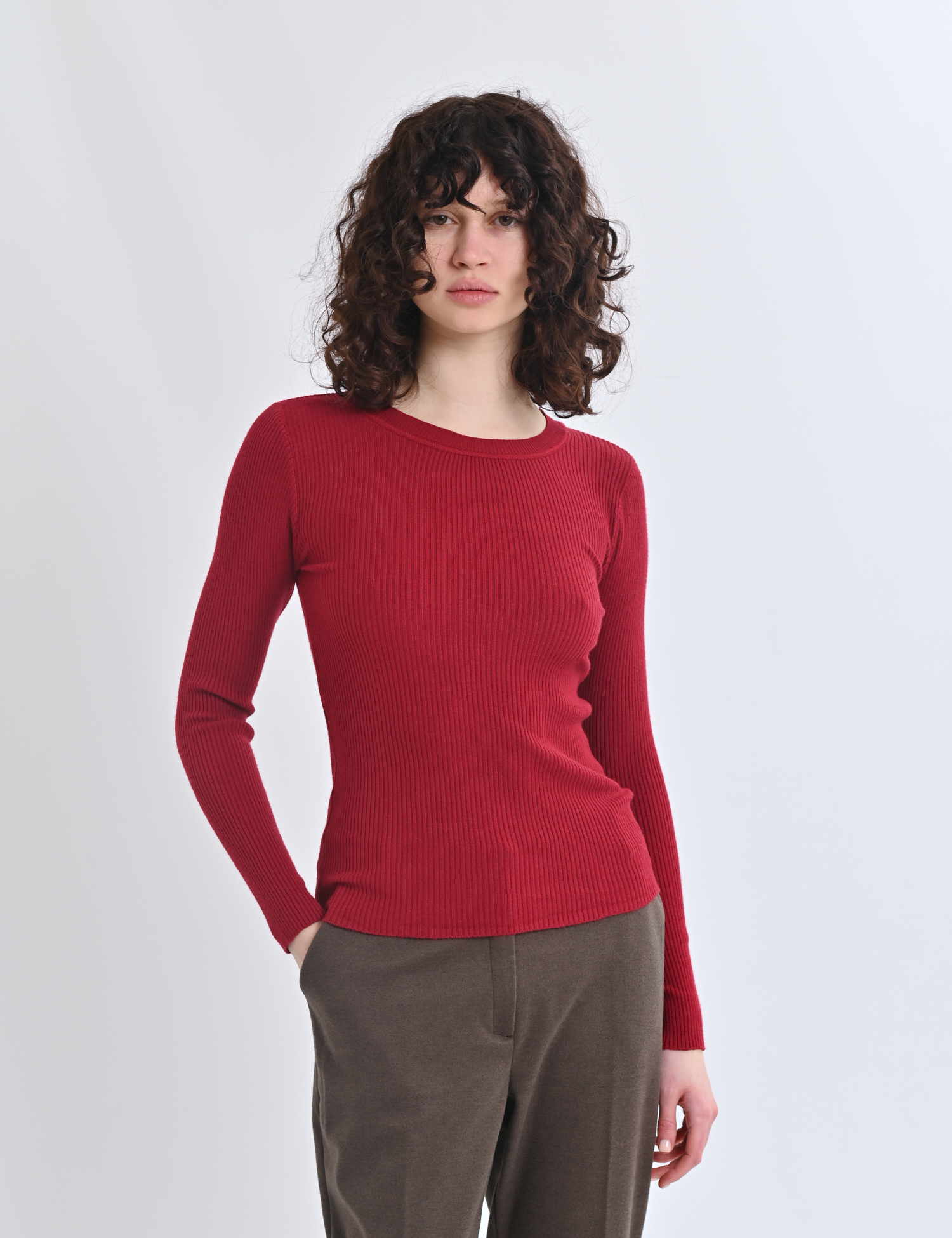 Картинка Лонгслів бордовий 