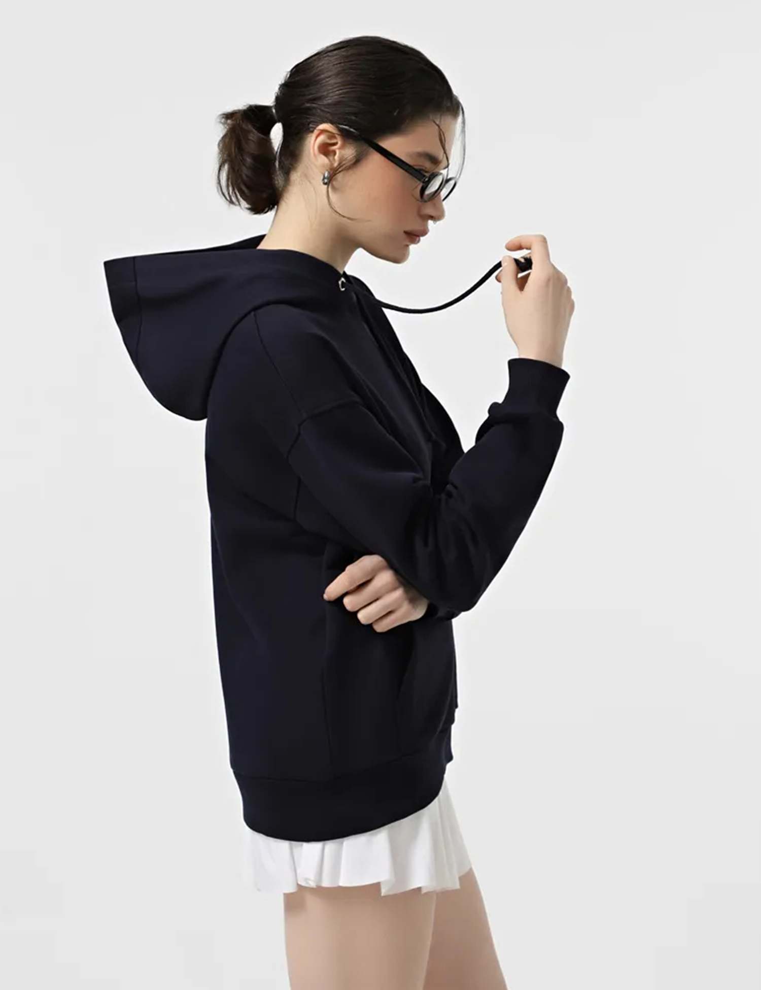 Картинка Жіноче темно-синє базове худі