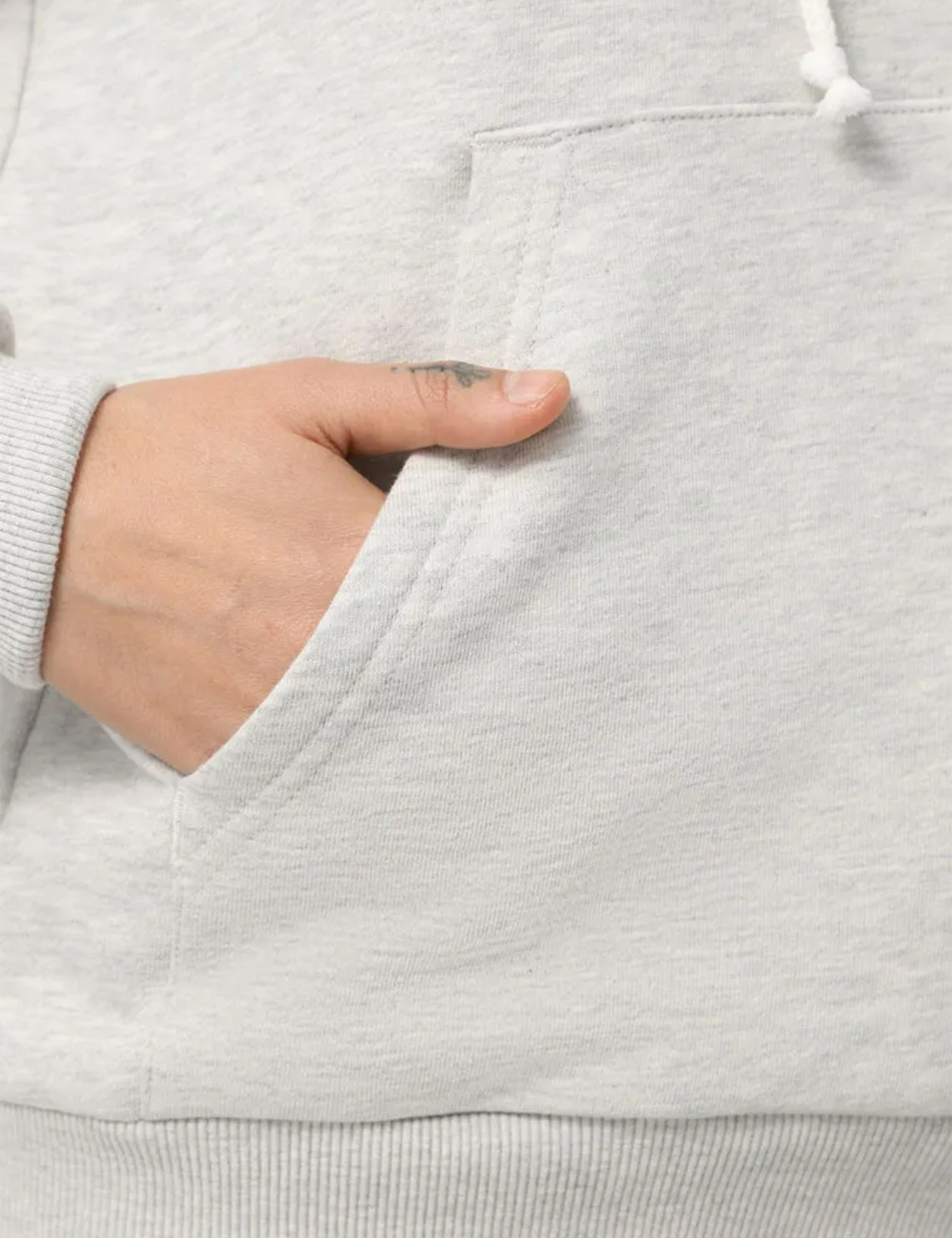 Картинка Жіноче світло-сіре худі з кишенею-кенгуру