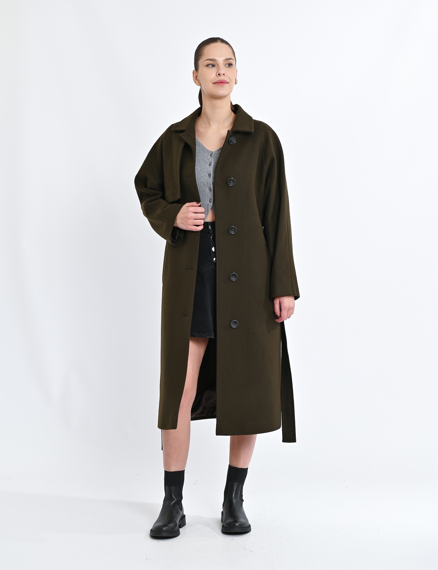 Картинка Пальто темно-зелене