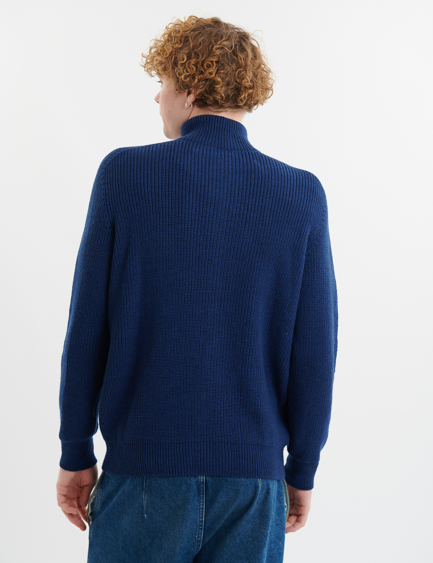 Картинка Светр з застібкою синій