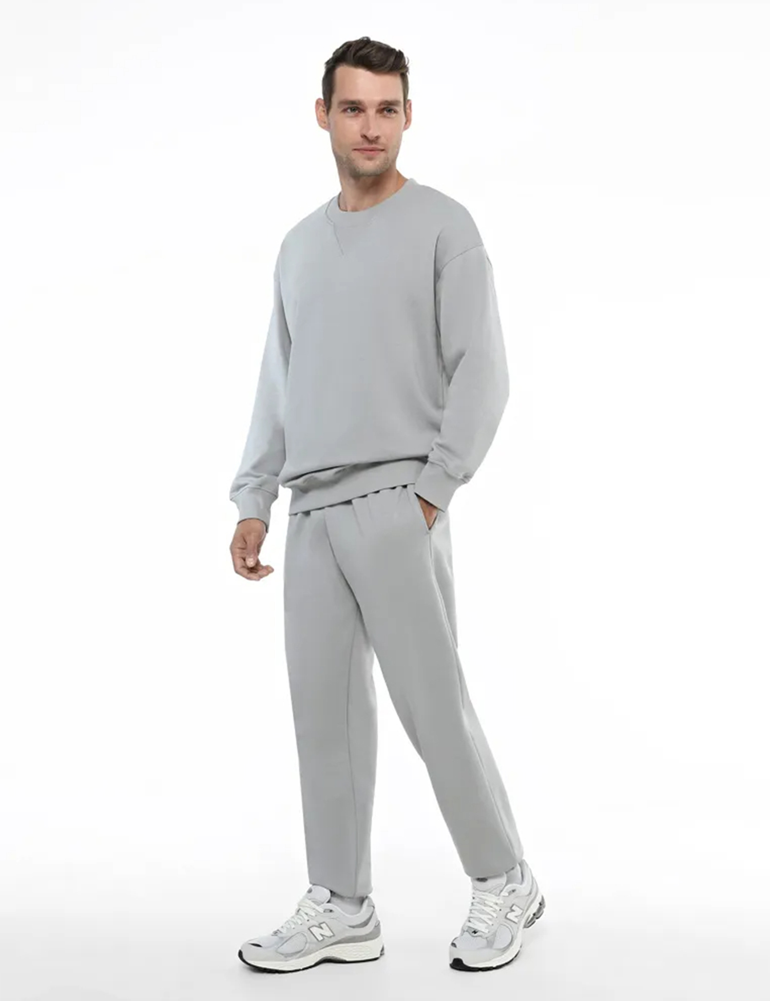 Картинка Чоловічі світло-сірі трикотажні штани