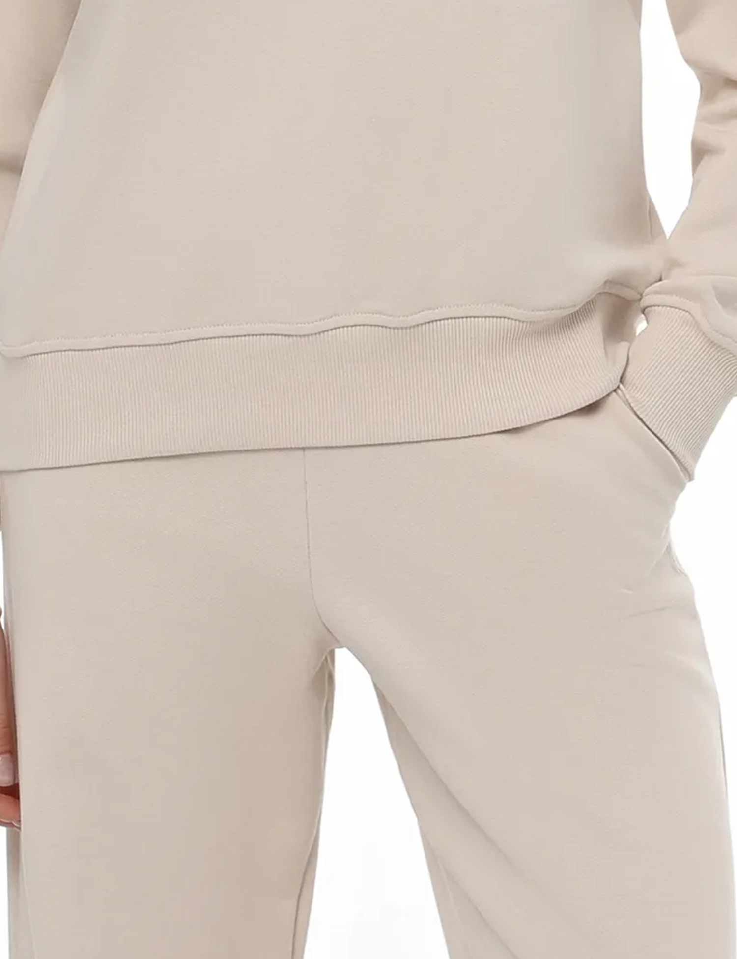 Картинка Жіночі бежеві трикотажні штани