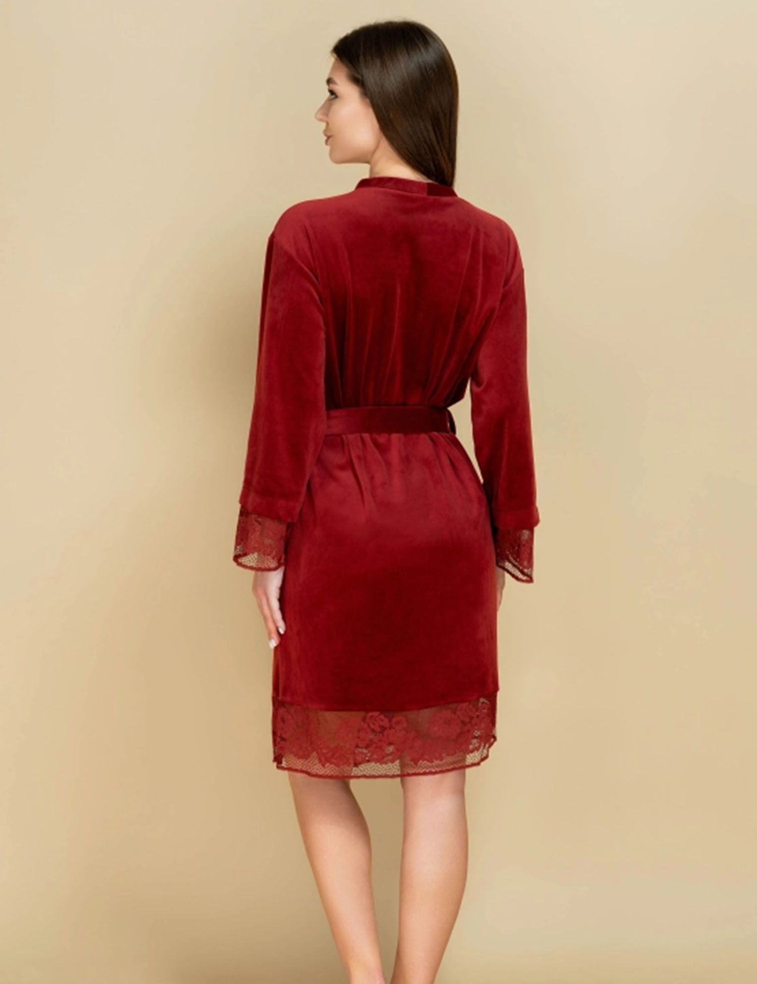 Картинка Халат бордовий 