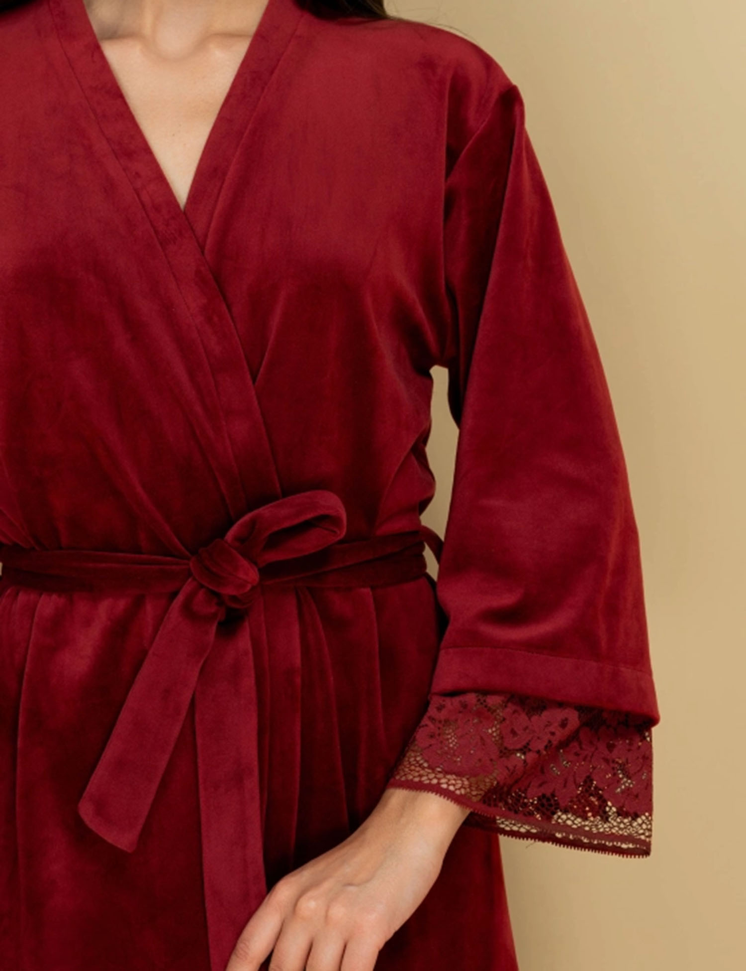 Картинка Халат бордовий 