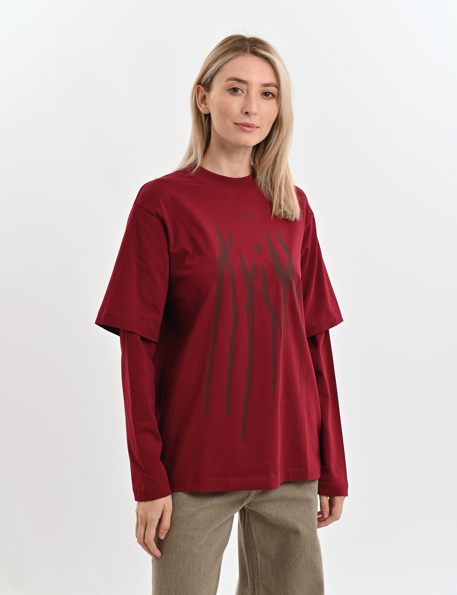 Картинка Лонгслів бордовий