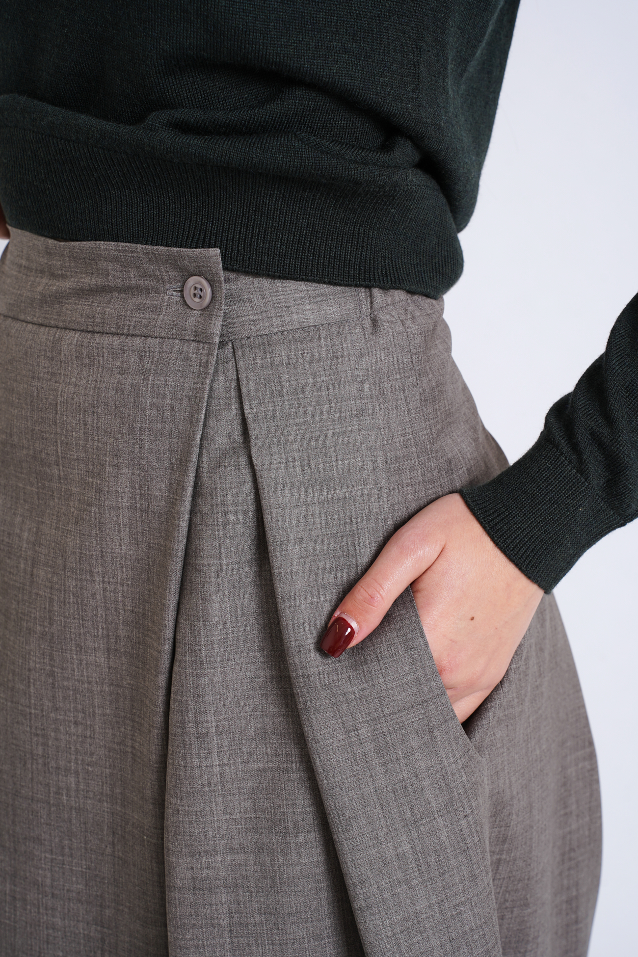 Картинка Кюлоти з костюмної тканини зі складками