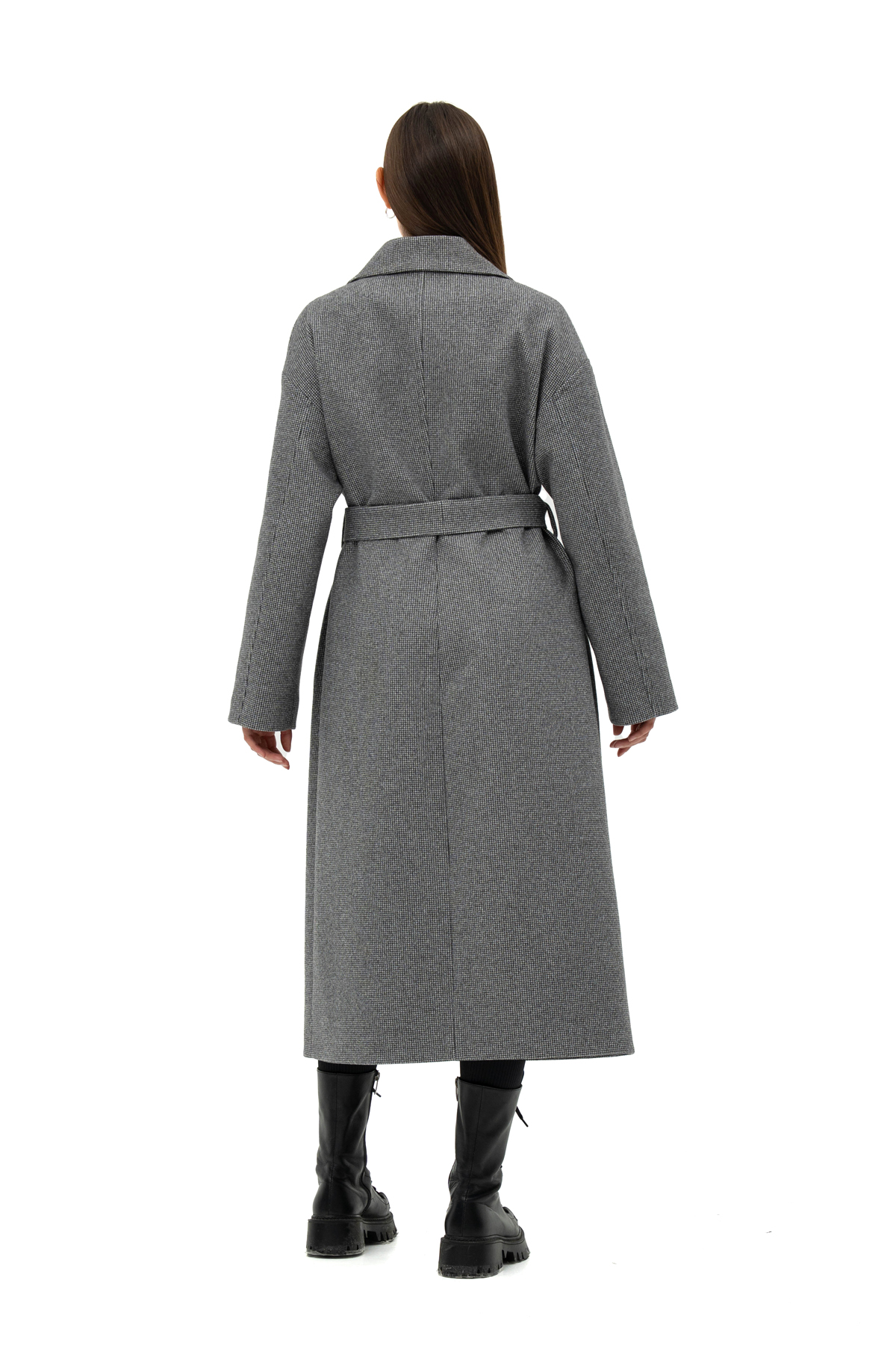 Картинка Пальто чорно-сіре 