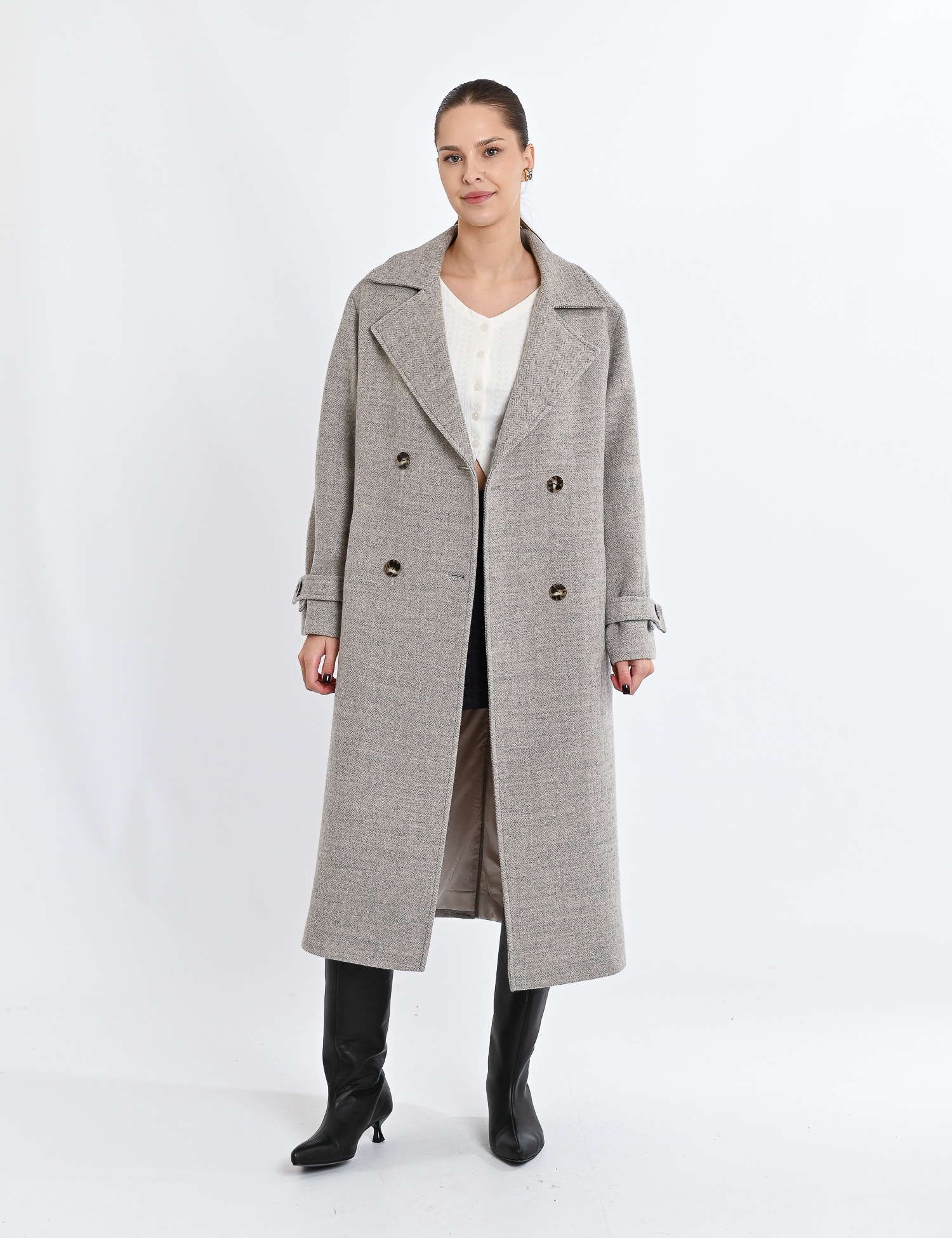 Картинка Пальто бежево-сіре