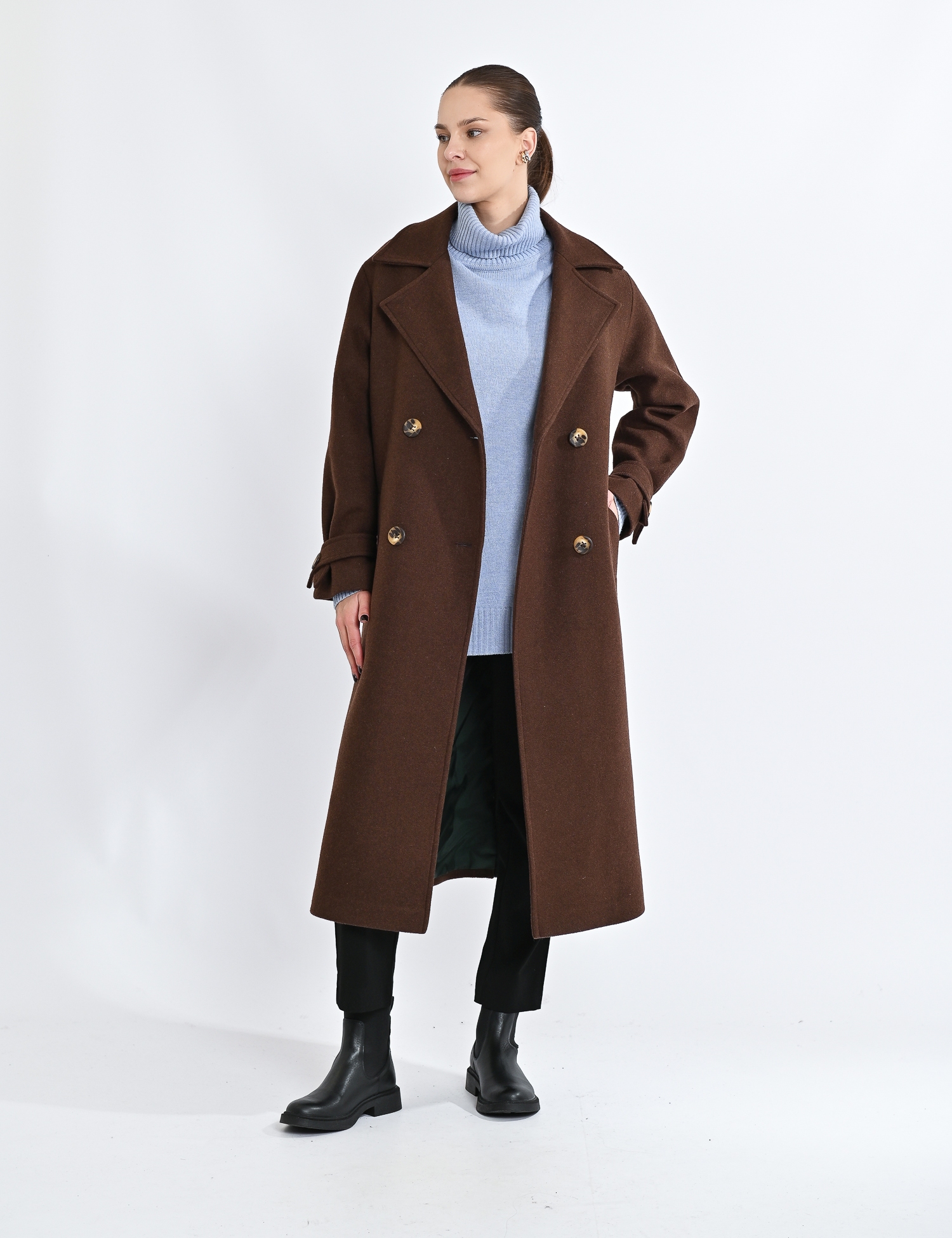 Картинка Пальто коричневе