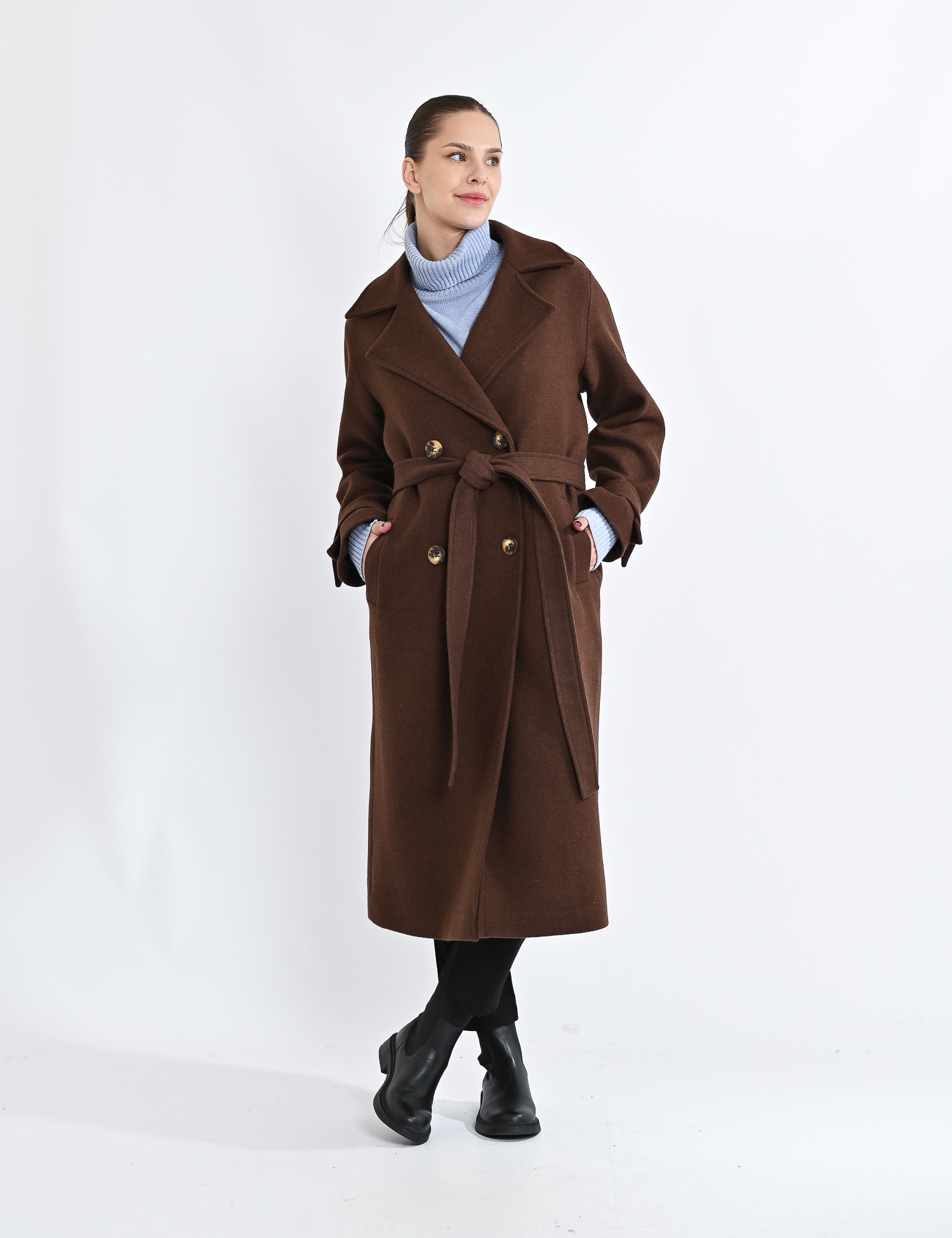 Картинка Пальто коричневе