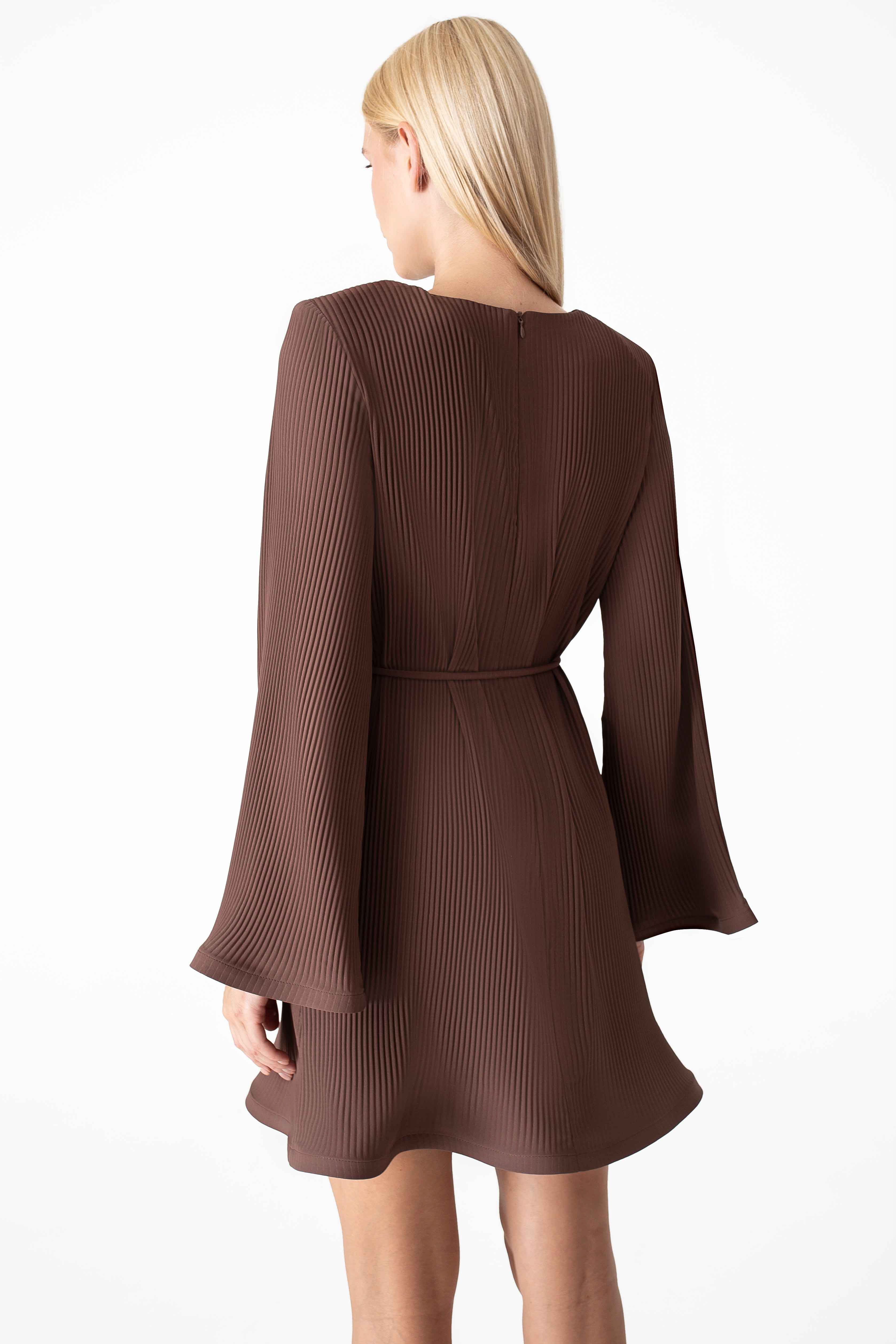 Картинка Сукня міні світло-коричнева 