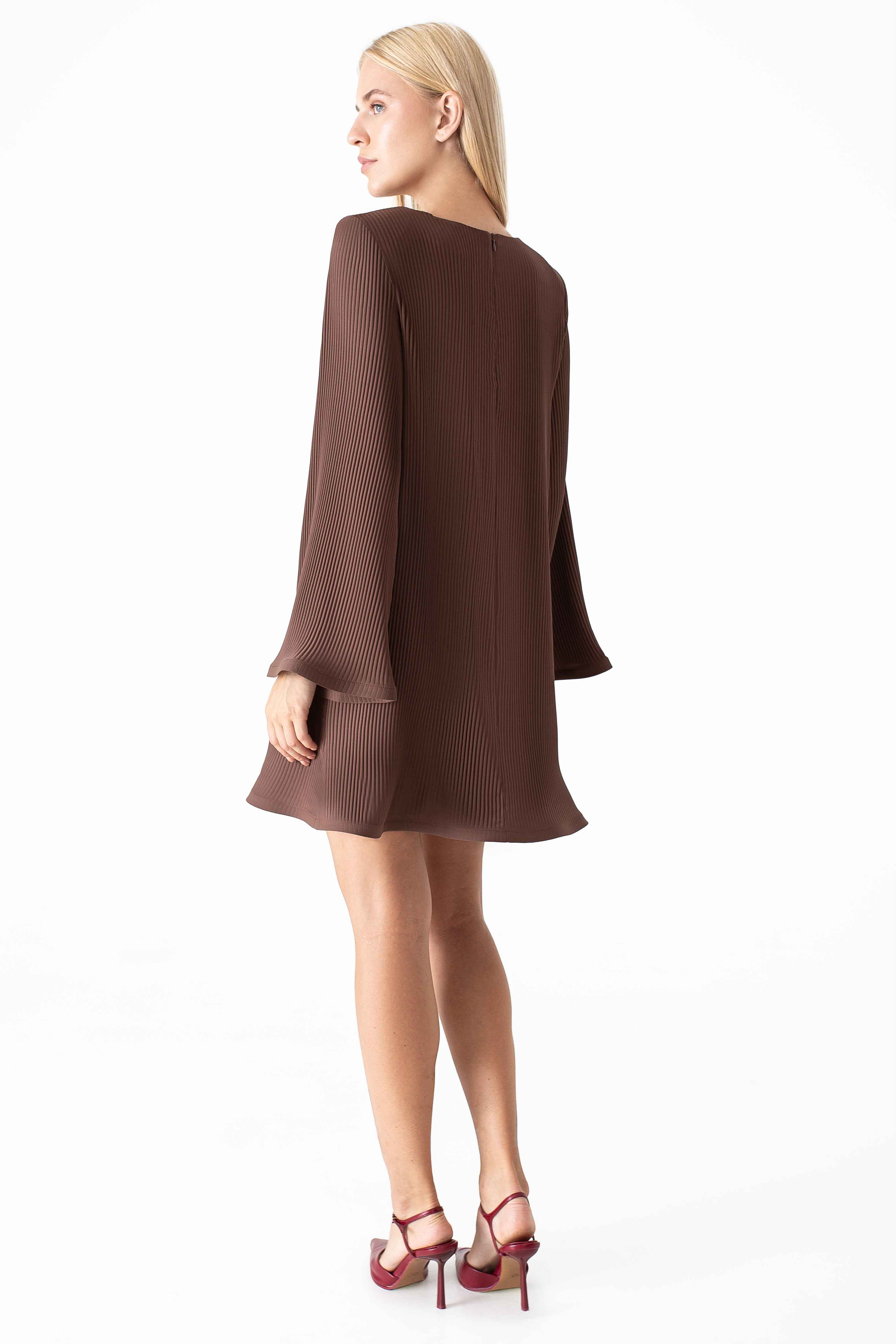 Картинка Сукня міні світло-коричнева 