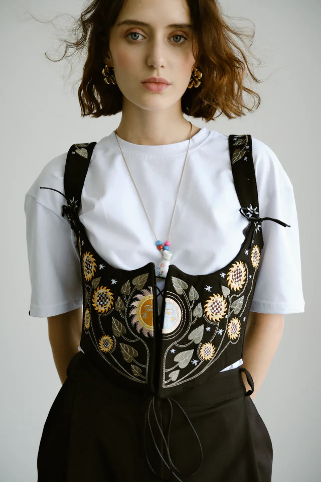 Картинка Корсет "Соняшник" чорний