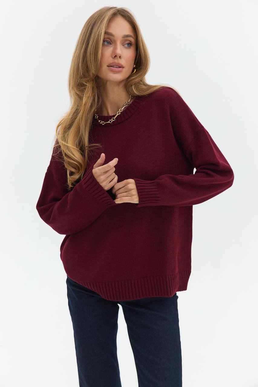 Картинка Светр бордовий