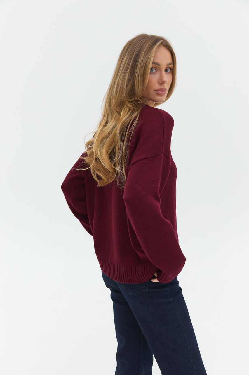 Картинка Светр бордовий