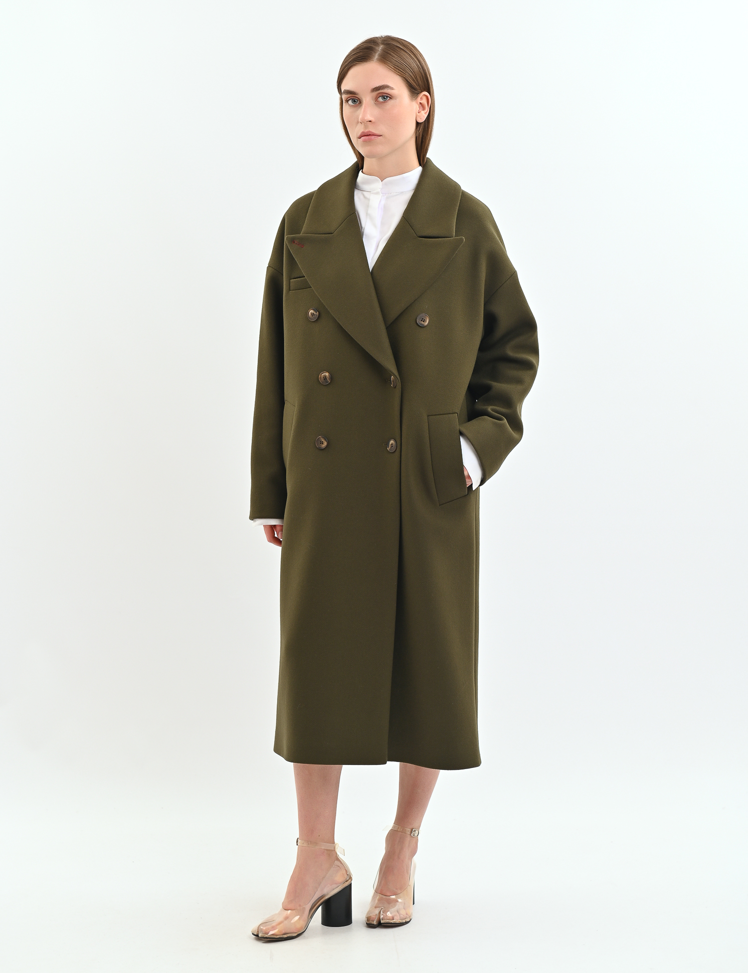 Картинка Пальто темно-зелене 