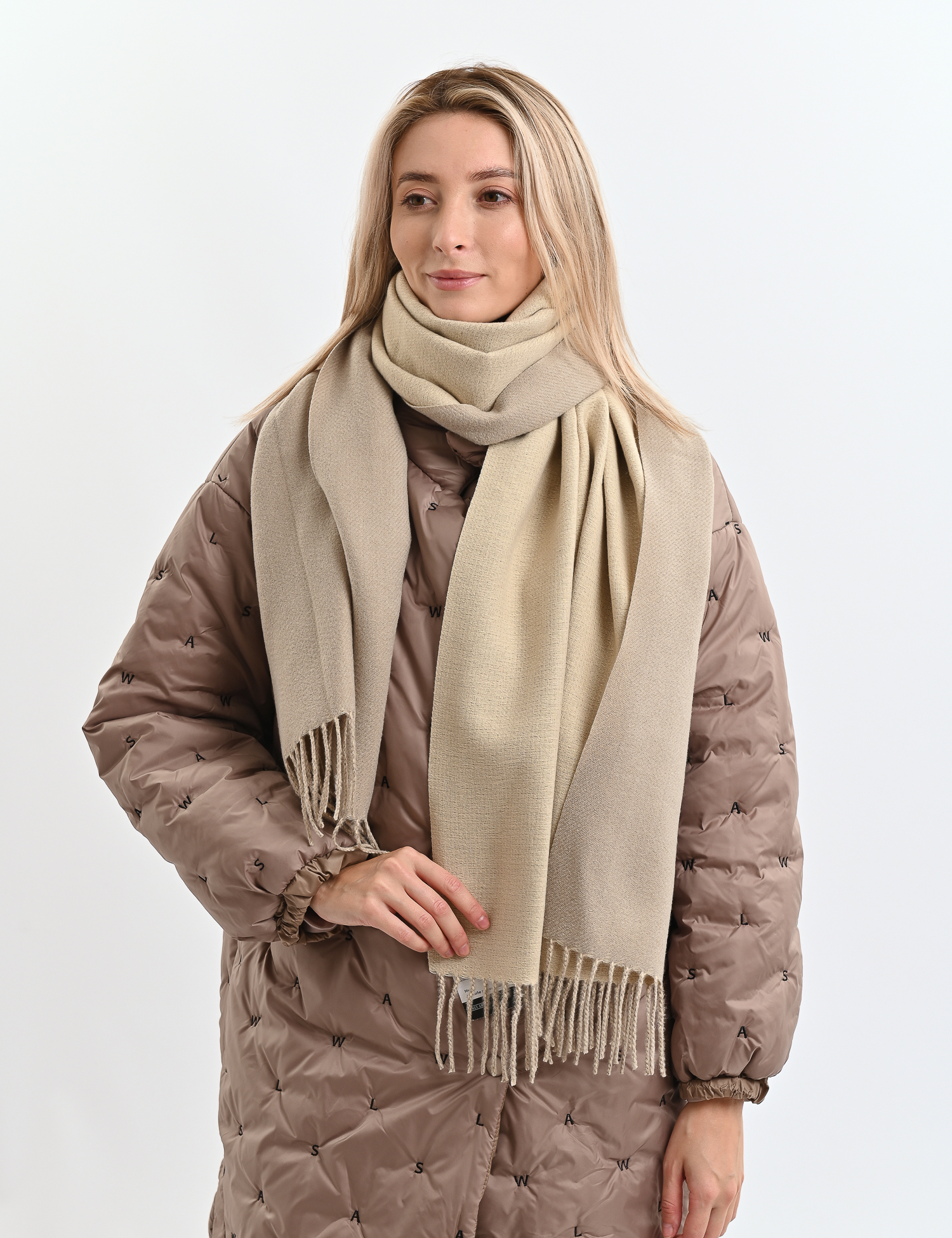 Шарф бежевий Картинка Шарф бежевий