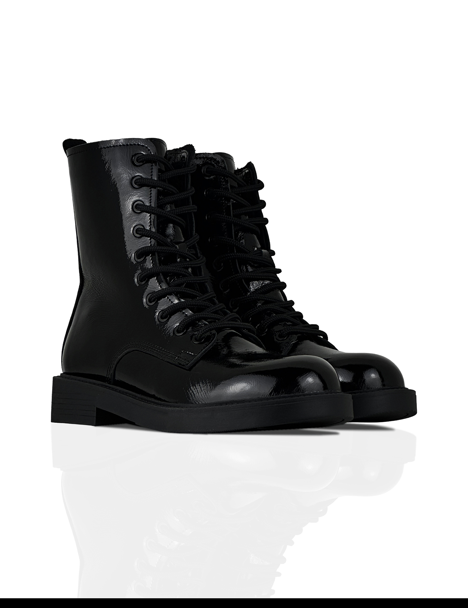 Картинка Черевики осінні чорні з натурального наплаку