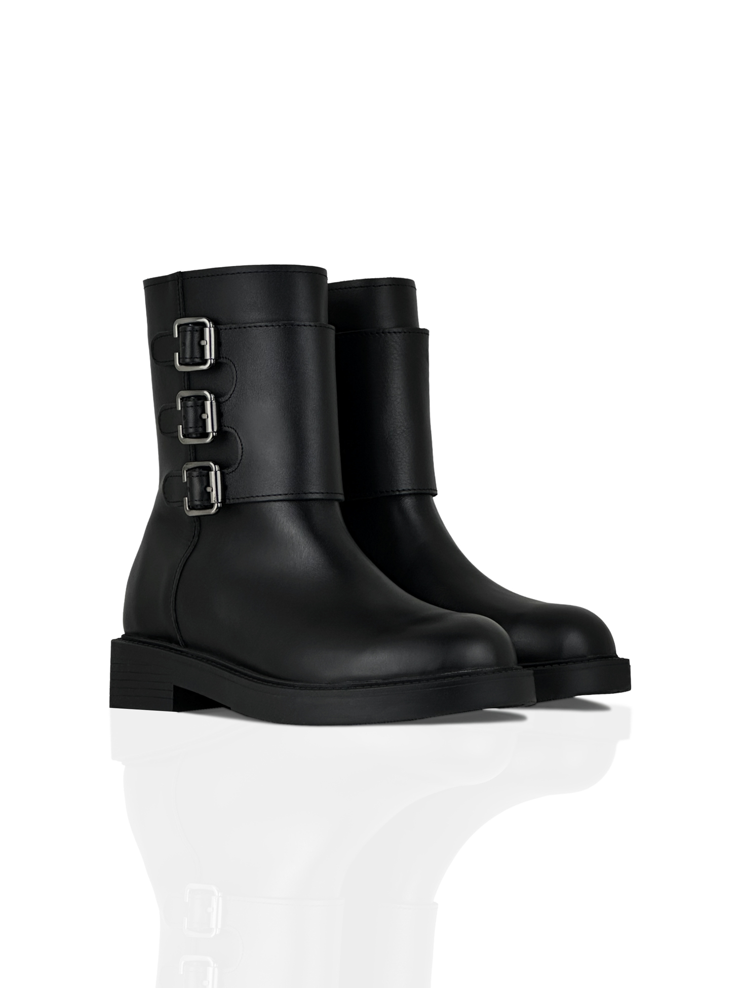 Картинка Черевики осінні чорні з натуральної шкіри