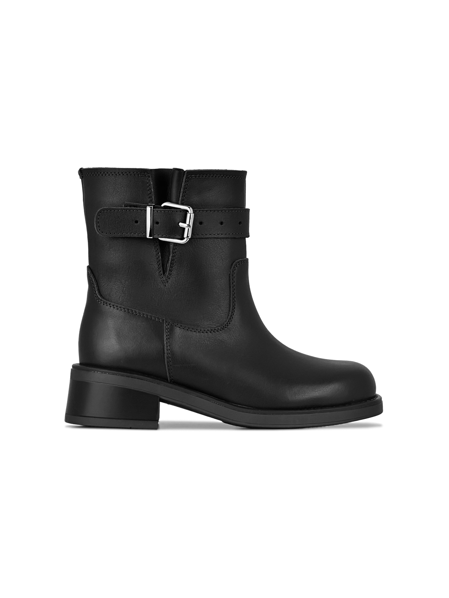 Картинка Черевики осінні чорні з натуральної шкіри