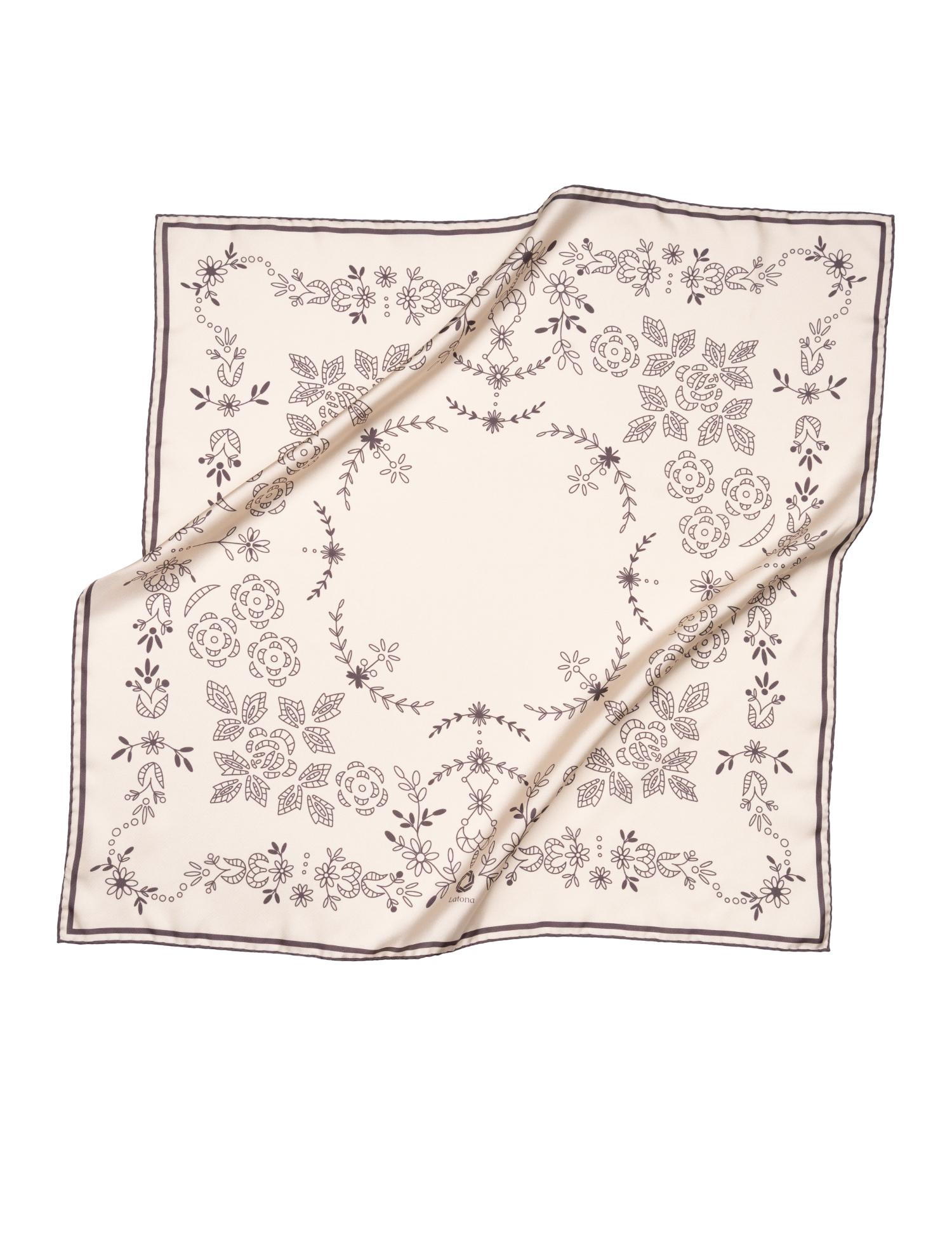 Картинка Шовкова хустина «Мереживо» Ivory 