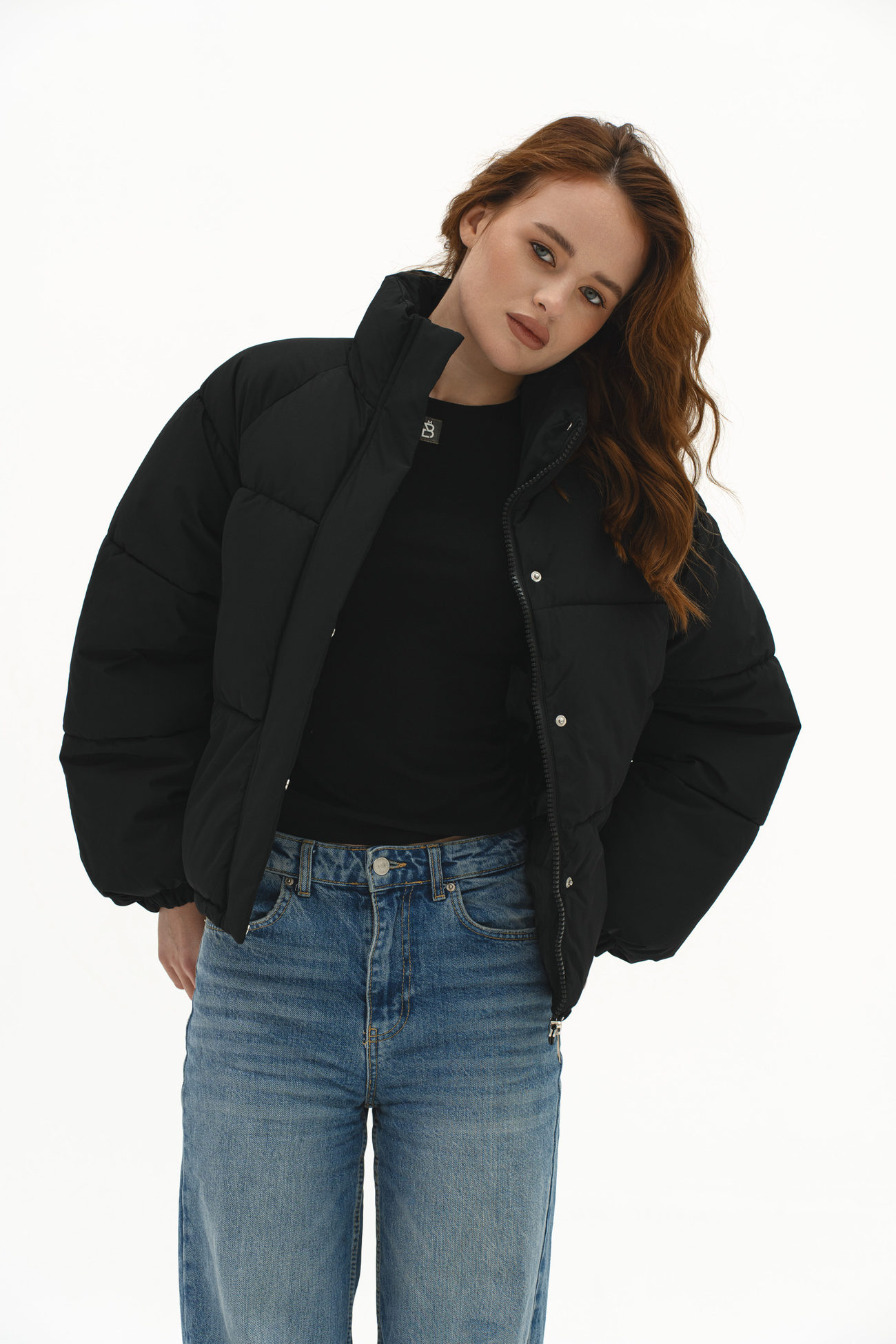 Картинка Пуховик короткий чорний