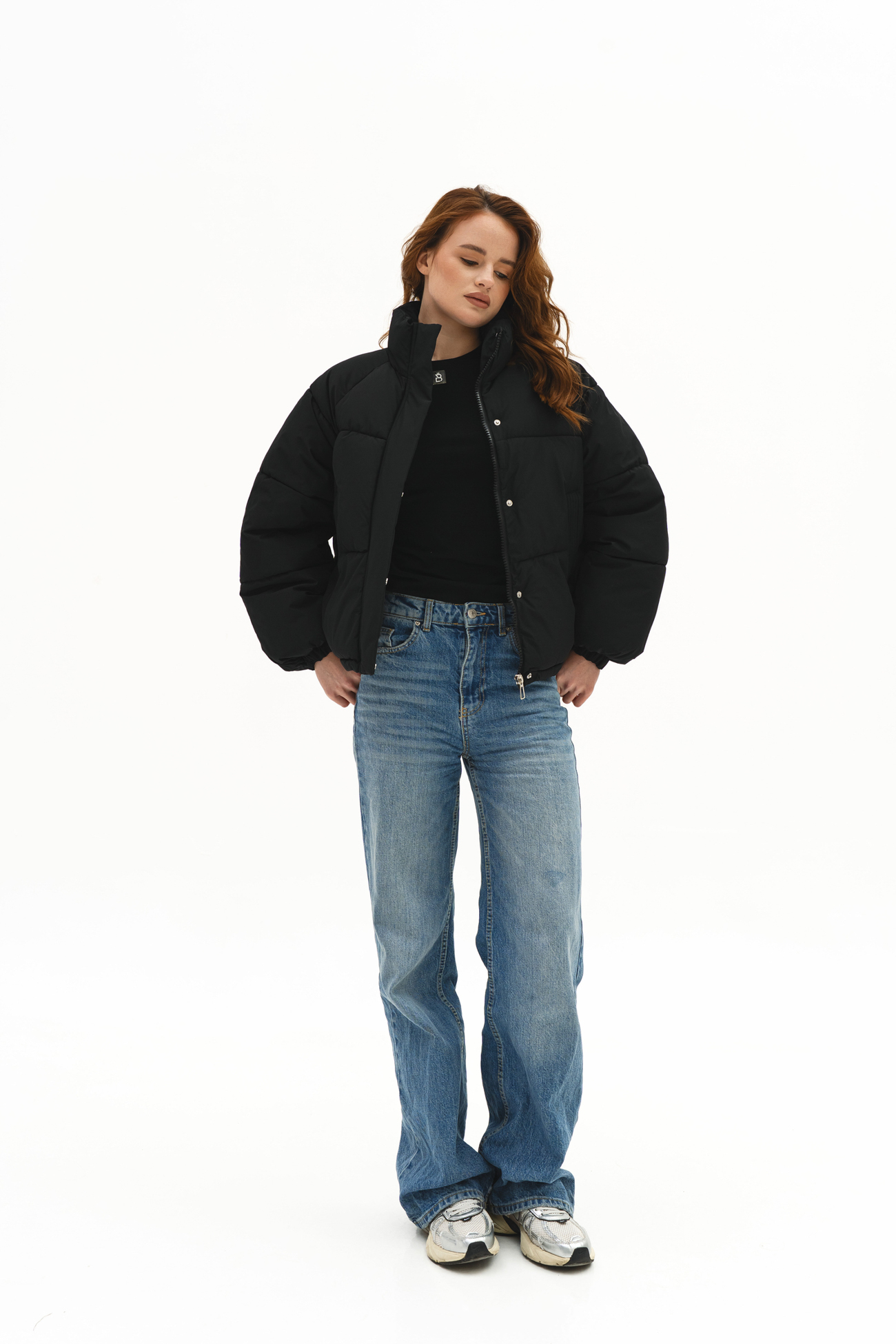 Картинка Пуховик короткий чорний