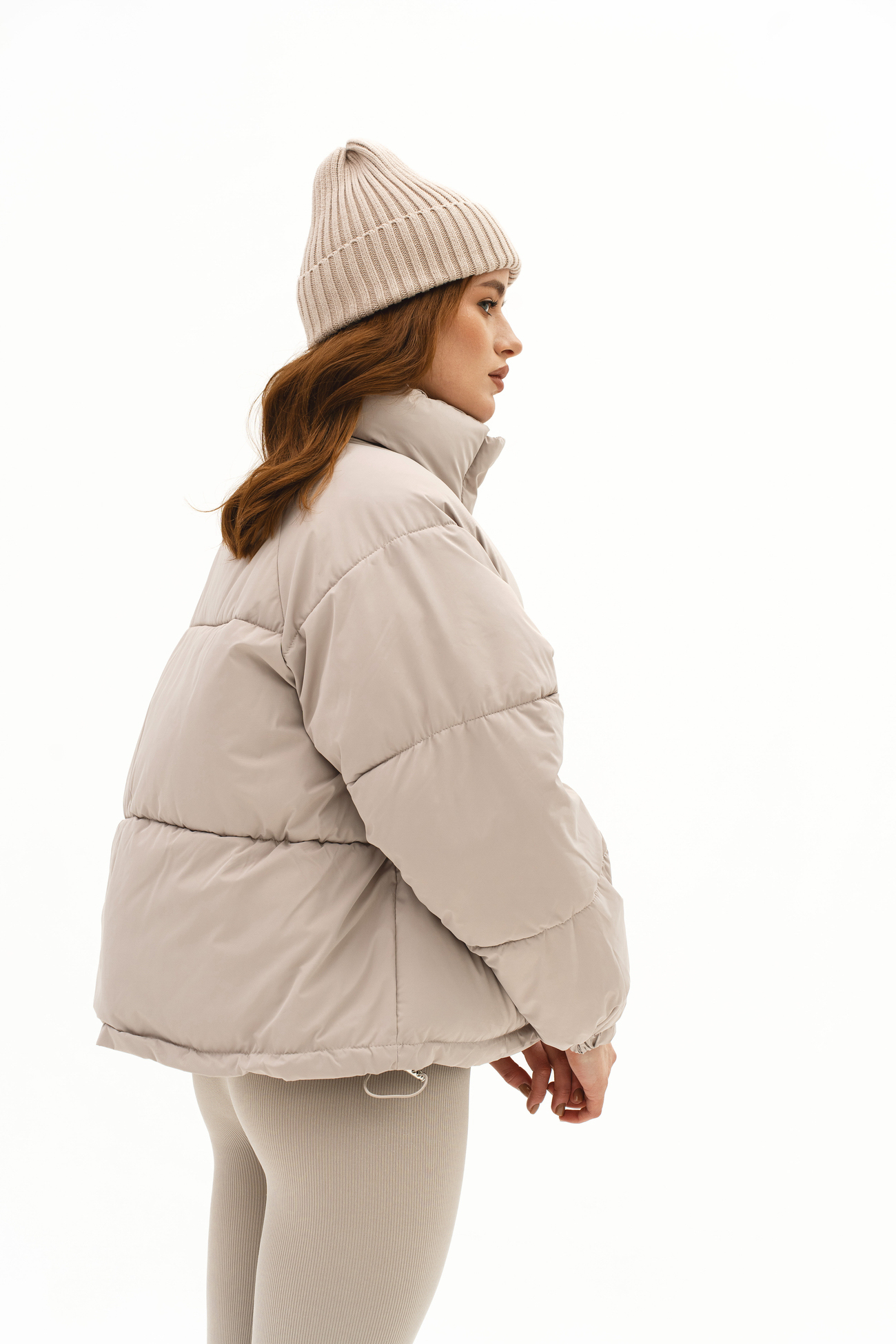 Картинка Пуховик вкорочений на замку світло-сірий