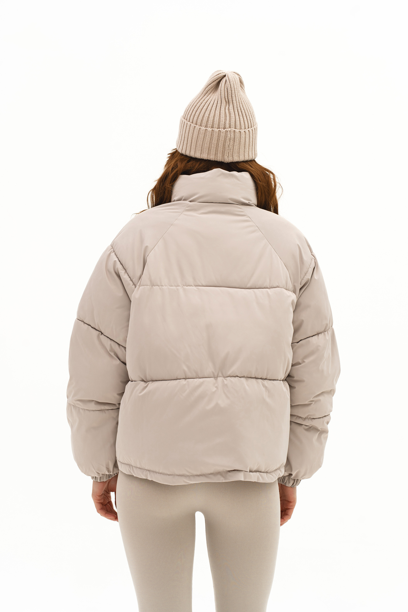 Картинка Пуховик вкорочений на замку світло-сірий