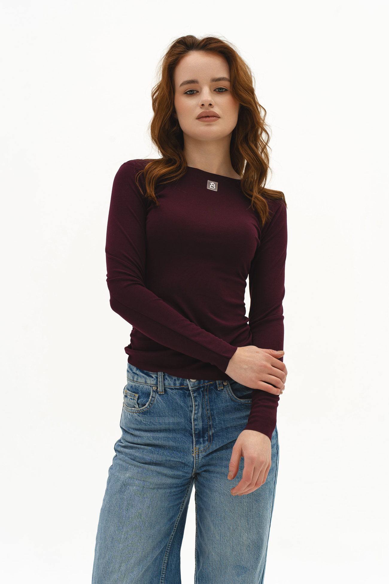 Картинка ЛОнгслів бордовий