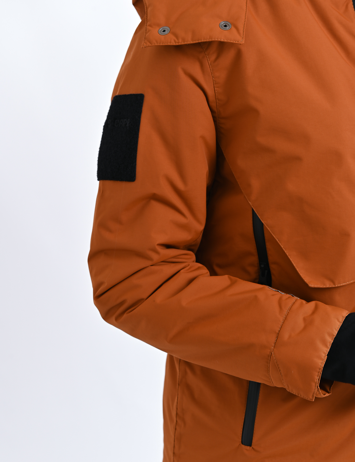 Картинка Довга утеплена парка з капюшоном